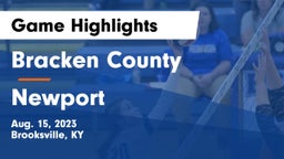 Bracken County vs Newport  Game Highlights - Aug. 15, 2023