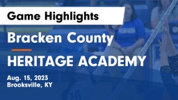 Bracken County vs HERITAGE ACADEMY  Game Highlights - Aug. 15, 2023