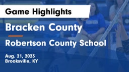 Bracken County vs Robertson County School Game Highlights - Aug. 21, 2023