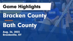 Bracken County vs Bath County  Game Highlights - Aug. 26, 2023