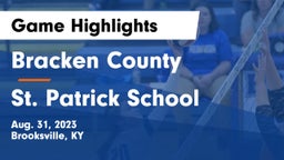 Bracken County vs St. Patrick School Game Highlights - Aug. 31, 2023