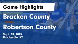 Bracken County vs Robertson County Game Highlights - Sept. 20, 2023