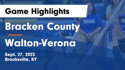 Bracken County vs Walton-Verona  Game Highlights - Sept. 27, 2023