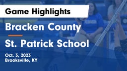 Bracken County vs St. Patrick School Game Highlights - Oct. 3, 2023