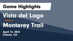 Vista del Lago  vs Monterey Trail  Game Highlights - April 14, 2024