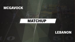Matchup: McGavock  vs. Lebanon  2016