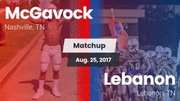 Matchup: McGavock  vs. Lebanon  2017