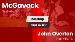 Matchup: McGavock  vs. John Overton  2017