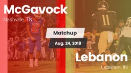 Matchup: McGavock  vs. Lebanon  2018