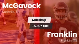 Matchup: McGavock  vs. Franklin  2018