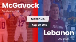 Matchup: McGavock  vs. Lebanon  2019