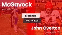 Matchup: McGavock  vs. John Overton  2020