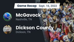 Recap: McGavock  vs. Dickson County  2022