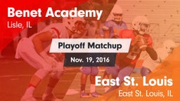 Matchup: Benet Academy High vs. East St. Louis  2016