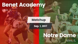 Matchup: Benet Academy High vs. Notre Dame  2017