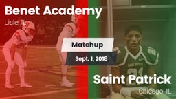Matchup: Benet Academy High vs. Saint Patrick  2018
