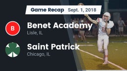 Recap: Benet Academy  vs. Saint Patrick  2018