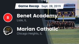 Recap: Benet Academy  vs. Marian Catholic  2019