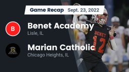 Recap: Benet Academy  vs. Marian Catholic  2022