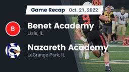 Recap: Benet Academy  vs. Nazareth Academy  2022