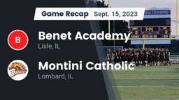 Recap: Benet Academy  vs. Montini Catholic  2023