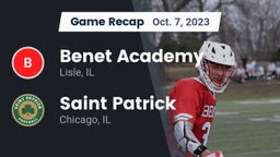 Recap: Benet Academy  vs. Saint Patrick  2023