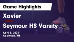 Xavier  vs Seymour HS Varsity Game Highlights - April 9, 2024