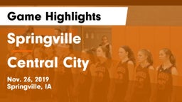 Springville  vs Central City  Game Highlights - Nov. 26, 2019