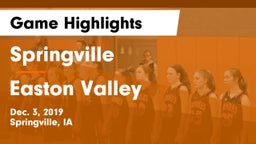 Springville  vs Easton Valley  Game Highlights - Dec. 3, 2019
