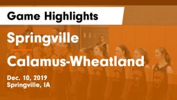 Springville  vs Calamus-Wheatland  Game Highlights - Dec. 10, 2019