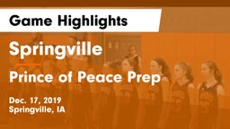 Springville  vs Prince of Peace Prep  Game Highlights - Dec. 17, 2019