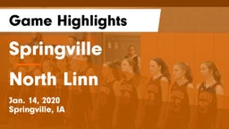 Springville  vs North Linn  Game Highlights - Jan. 14, 2020