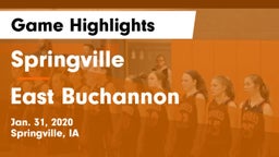Springville  vs East Buchannon Game Highlights - Jan. 31, 2020