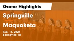 Springville  vs Maquoketa  Game Highlights - Feb. 11, 2020