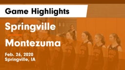 Springville  vs Montezuma Game Highlights - Feb. 26, 2020