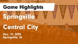 Springville  vs Central City  Game Highlights - Dec. 19, 2020