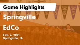 Springville  vs EdCo Game Highlights - Feb. 6, 2021