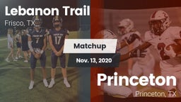 Matchup: Lebanon Trail High S vs. Princeton  2020