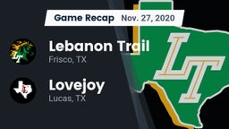Recap: Lebanon Trail  vs. Lovejoy  2020