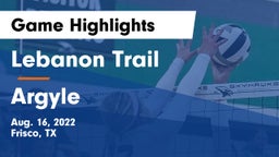 Lebanon Trail  vs Argyle  Game Highlights - Aug. 16, 2022