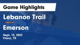 Lebanon Trail  vs Emerson  Game Highlights - Sept. 13, 2022