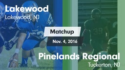 Matchup: Lakewood  vs. Pinelands Regional  2016