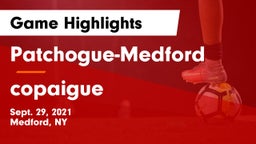 Patchogue-Medford  vs copaigue  Game Highlights - Sept. 29, 2021