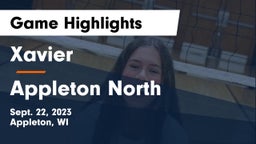 Xavier  vs Appleton North  Game Highlights - Sept. 22, 2023