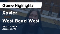 Xavier  vs West Bend West  Game Highlights - Sept. 22, 2023