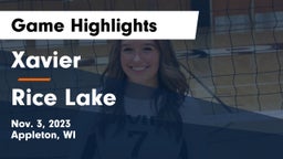 Xavier  vs Rice Lake  Game Highlights - Nov. 3, 2023