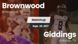 Matchup: Brownwood High vs. Giddings  2017