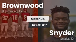 Matchup: Brownwood High vs. Snyder  2017