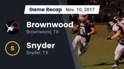 Recap: Brownwood  vs. Snyder  2017