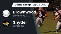 Recap: Brownwood  vs. Snyder  2019